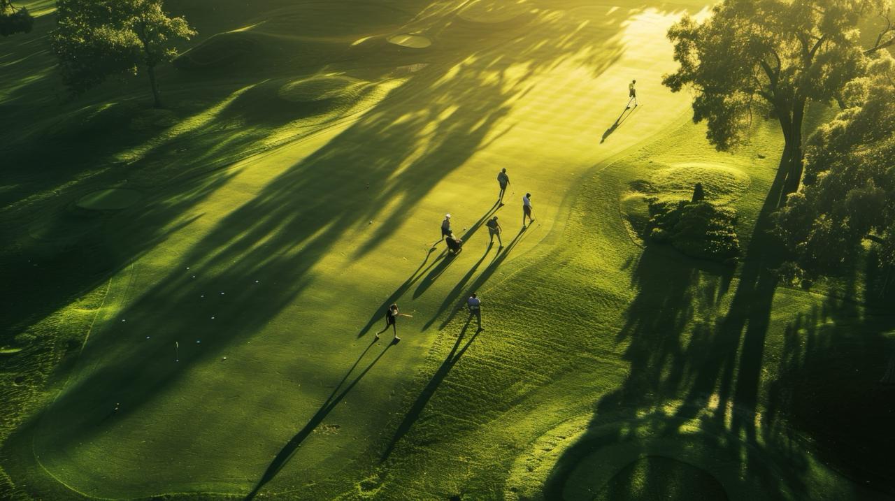Fairway and green at dawn